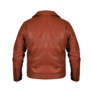 GENUINE LEATHER COWHIDE MOTORCYCLE BIKER JACKET