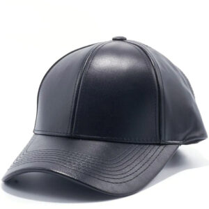 Leather Cap for Men - Black